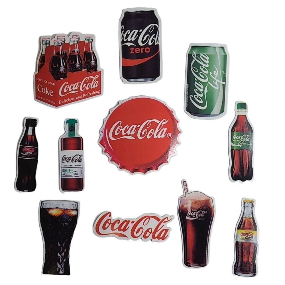 Coca Cola Sticker Decals 11pc Classic Vintage Variety Pack Skateboard Mug NEW